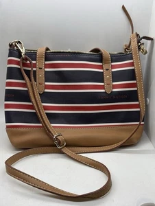 Tommy Hilfiger Bandolera Patrón Patriótico Bolso Mediano Cartera NUEVO - Imagen 1 de 4
