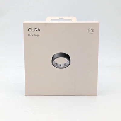Oura Ring 4 Stealth Size 10 Smart Ring Sleep Tracking Wearable - Fitness Tracker - Image 1 of 4