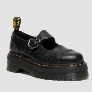 Dr. Martens Addina Flower Damenschuhe 9 Plateau Leder Mary Janes Schnalle NEU - Bild 1 von 9