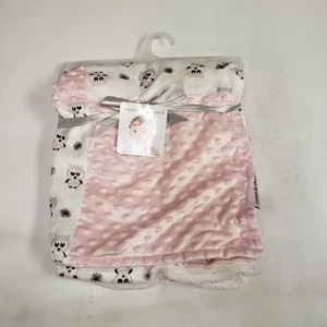 Blankets and Beyond Owl Patchwork Minky Dot Baby Blanket New With Tags 30 x 30 - Picture 1 of 7