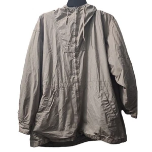 Nordstrom Town Square Anorak Jacke Kapuze leicht beige Baumwolle M - Bild 1 von 5