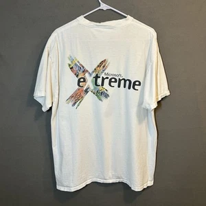 Vintage Microsoft eXtreem T-Shirt Erwachsene XL weiß Oneita Computer Software Tech - Bild 1 von 16