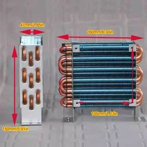 Condenser CP3x6x120 Air/Water-cooled Aluminum-Cu Fin-Tube Heat Exchanger - Picture 1 of 2