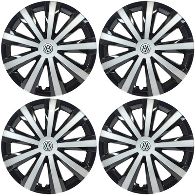 👀 ПОДХОДИТ для Volkswagen Jetta Golf Passat # PRT-1046-15S-IB 15» колпаки колес + логотип набор/4 - Изображение 1 из 4