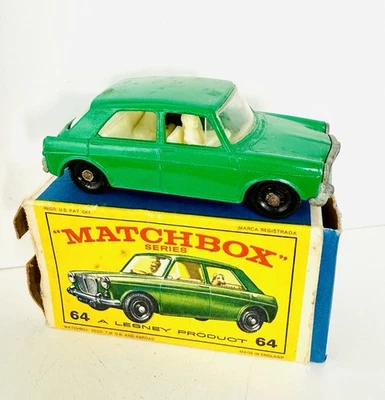 1970 Lesney Matchbox #64 Green Regular Wheel 1-75 MG 1100 with Original Box! - Image 1 of 4