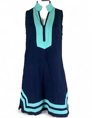 Vestido túnica STS Sail To Sable de lino sin mangas azul turquesa mediano Foto 1 de 4