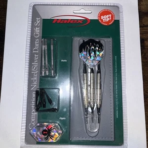 Neu Halex Neusilber Dart Set Mini Tool 3 Darts 15g Tragetasche - Bild 1 von 2
