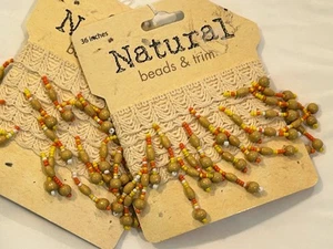 Perline e rifiniture naturali 2 carte da 36" = 72" WM05-70 - Foto 1 di 7