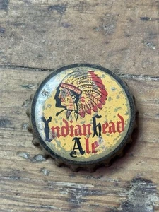 OLD IROQUOIS INDIAN HEAD ALE CORK LINED BOTTLE CAP CROWN GRAPHIC BUFFALO NY BEER - Picture 1 of 3