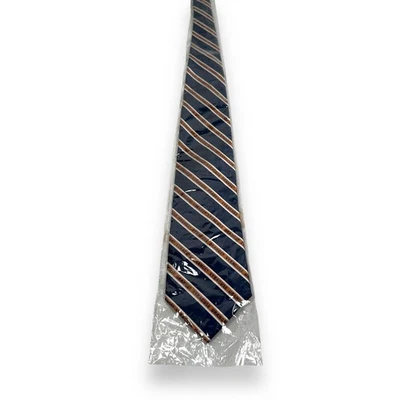 Donegal Bay Syracuse Orange University Mens Tie Blue Necktie Silk Striped New - Image 1 of 3