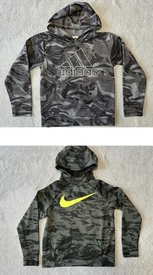 Adidas And Nike Hooded Pullover Sweatshirt Boys Size Medium And X-Large LOT OF 2 - Image 1 of 4
