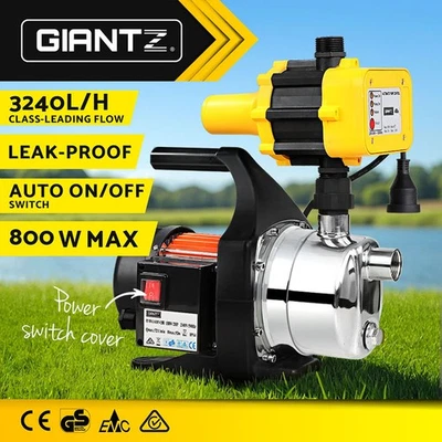 Giantz Garden Water Jet Pump High Pressure 800W Max. Tank Rain Irrigation Yellow - image 1 of 4
