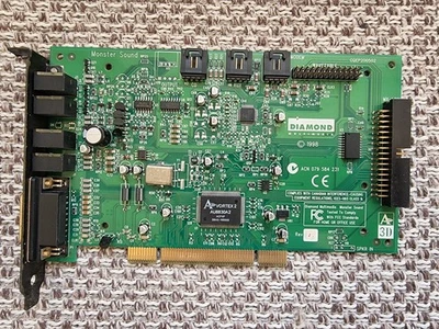 Aureal Vortex 2 Diamond Monster Sound MX300  AU8830A2 Sound Card PCI 1998 A3D - Image 1 of 4