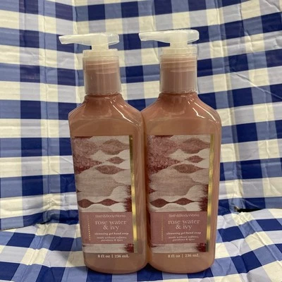 2 件 Bath & Body Works 玫瑰水和常春藤凝胶手皂 8 液量盎司 — 第 1/2 张图片