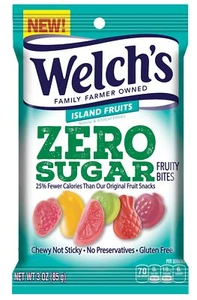 Welch’s Fruit Snacks, Zero Sugar Fruity Bites, Island Fruit, 3 oz (Pack of 1) - Picture 1 of 4
