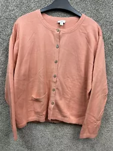J. Jill Strickjacke XSmall Peach Knopfleiste Fronttasche, Langarm Baumwollpullover - Bild 1 von 6