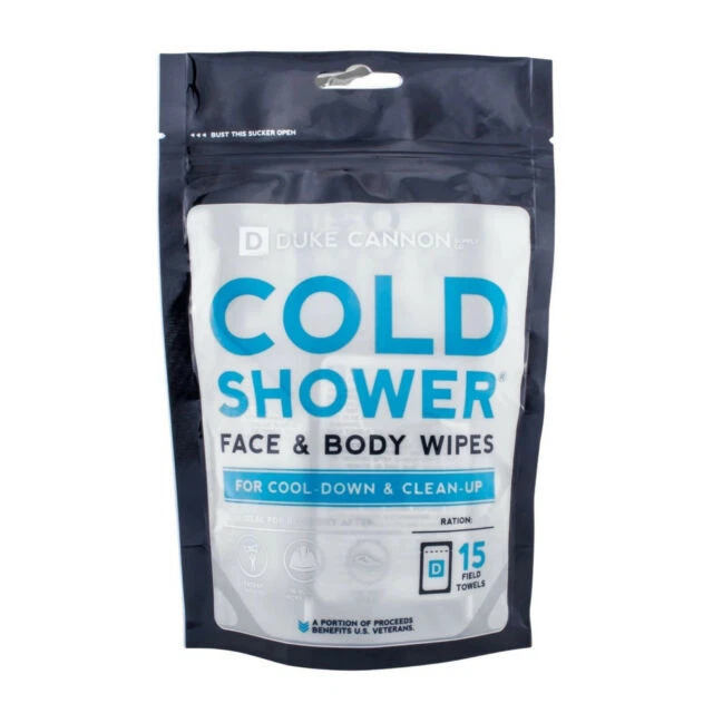 Duke Cannon Cold Shower Cooling Field Towels - White, 15 Pack