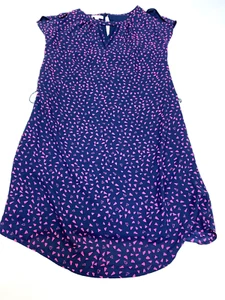 Maurices Navy Blue and Pink Heart Pattern Dress Size XS Women's - Picture 1 of 11