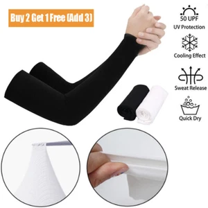 Arm Sleeves Warmers UV Protection Hand Cover Cooling Sports Sleeve uv-proof - Picture 1 of 21