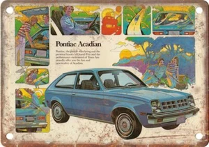 Pontiac Acadian Vintage Auto Pubblicità Riproduzione Insegna Metallo AA55 - Foto 1 di 2