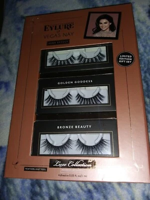 Eylure Vegas Nay False Eyelashes Luxe Collection Limited Edition 3 Pair Lashes - Image 1 of 4