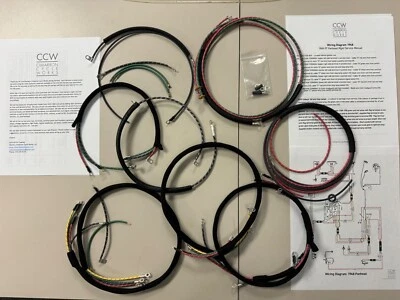 Harley WL Premium 1948-52 Wiring Harness Cotton Looms Correct Terminals USA Foto 1 de 4