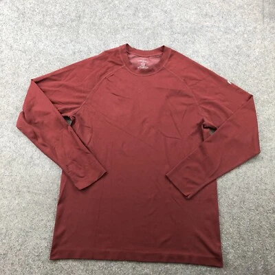 Camisa Fabletics Hombre Mediana Roja Sólida Manga Larga Informal Cuello Redondo Entrenamiento Gimnasio Foto 1 de 4