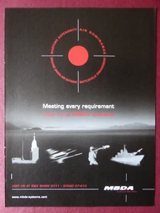 2/2011 PUB MBDA MISSILE SYSTEMS IDEX ORIGINAL ANZEIGE - Bild 1 von 1