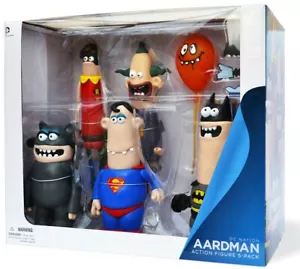 Dc Nation Aardman Action Figures 5 Pack Joker Superman Batman Robin Catwoman - Imagen 1 de 2