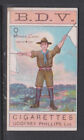 CIGARETTE CARDS Phillips 1916 Semaphore Signalling - #17 (letter) Q