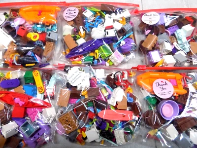 LEGO 1/4 POUND Minifigs Friends Accessories Lot {WASHED} - Image 1 of 4