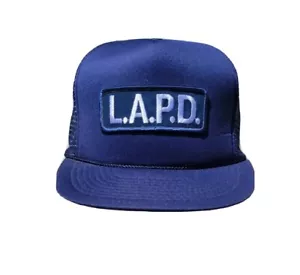 Vintage L.A.P.D. Mesh Trucker Hat Cap Patch Los Angeles PD - Picture 1 of 6
