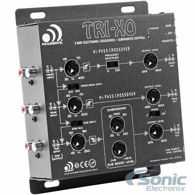 Massive Audio TRI-XO 3-Way Active Electronic Crossover W/ Subwoofer Control • 120.51€