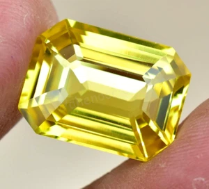 Natural Yellow Sapphire Emerald 6x8 to 14x18 mm Certified Flawless Gemstone - Picture 1 of 6