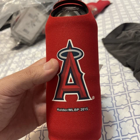 Los Angeles Angels Reusable Water Bottle Gym, Work, Hike W/Belt Clip. MLB Cover