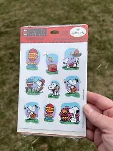 Hallmark Peanuts Collection Vintage 90s Stickers Snoopy Woodstock Easter Eggs - Picture 1 of 5