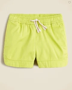 New Crewcuts Girls Fishtail Shorts Lemon Yellow Cotton Elastic Waist 8 10 12 - Picture 1 of 2