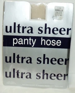 First Quality ULTRA SHEER Pantyhose 1 SZ Fits 5'5" To 5'9" 100 To 160Lbs VANILLA - Picture 1 of 2