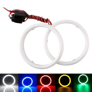 1Pair 60mm 70mm 80mm 90mm 100mm 110mm 120mm COB Cotton Light Halo Ring Angel Eye - Picture 1 of 6