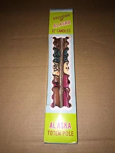 Vintage 1950's Souvenir Alaska 12 " Totem Pole Candles MIB Very Cool! T50 - Picture 1 of 12