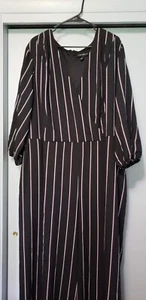 Lane Bryant Women's One Piece Romper Plus Size 28 Ladies CUTE Striped - Picture 1 of 12