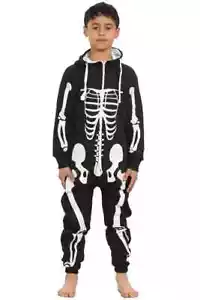 Halloween Skeleton Kid One Piece 1Onesie Costume Jumpsuit 7-8 Years - Picture 1 of 1