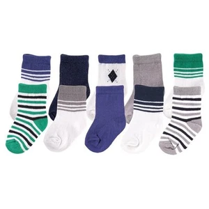 BABY BOYS LUVABLE FRIENDS 10-PAIR SOCKS GIFT SET BLUE  0 - 9 MONTHS NEW - Picture 1 of 2