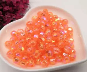 4mm - 8mm Rainbow Acrylic Crystal Beads Top Quality Gems DIY Jewellery UK Stock - Picture 1 of 69
