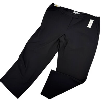 Calvin Klein Madison Woman’s Size 24W Stretch Straight Leg Black Dress Pants NWT - Image 1 of 4