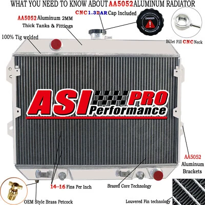 Radiador de aluminio de 4 filas para Nissan 280Z/1979-1983 280ZX L6 1975-1978 2,8 L Foto 1 de 4