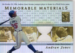 2003 Topps Tribute Contemporary Memorable Materials Relics Baseball #AJ Jones