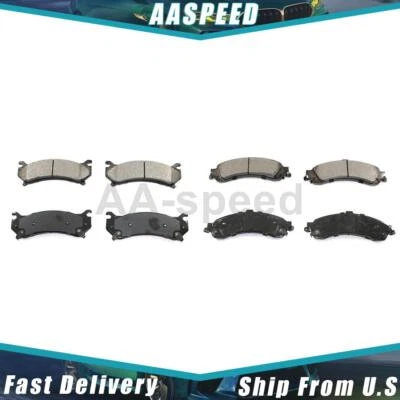 Pastillas de freno delanteras traseras para Chevrolet Silverado 1500 5,3 L 2005 2004 2003 2002 2001 Foto 1 de 3