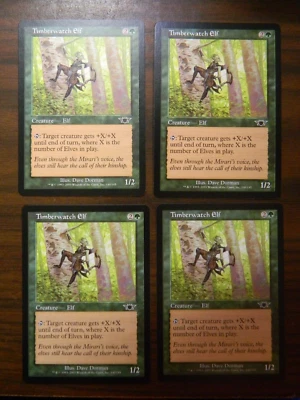 MTG Legions Green Common Timberwatch Elf x4 UNPLAYED Near Mint Cond - Image 1 of 2