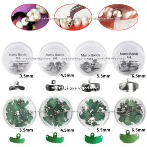 50 Pcs Dental Matrix Bands Palodent V3 Style Sectional Contoured Matrices 8 Size - Picture 1 of 80